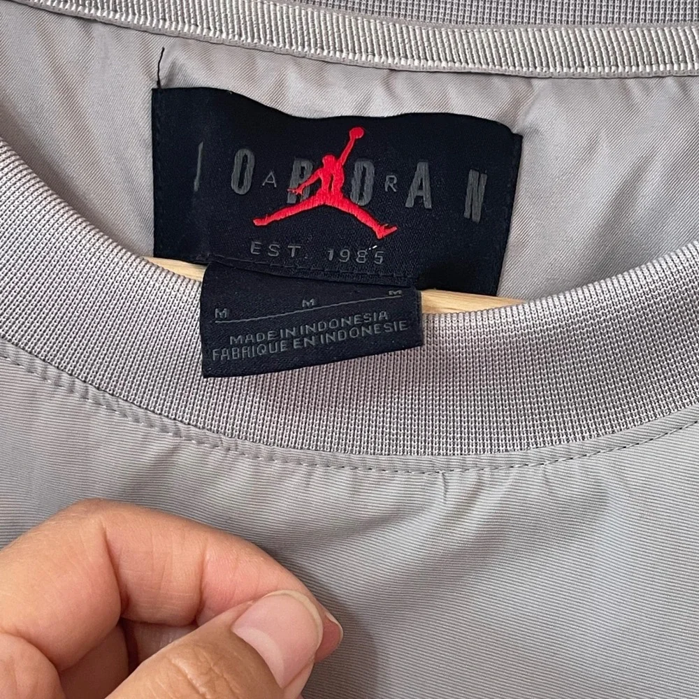 Jordan 23 Engineered Pullover Jacket‎ Gray Nylon Side Zip Pocket Mens